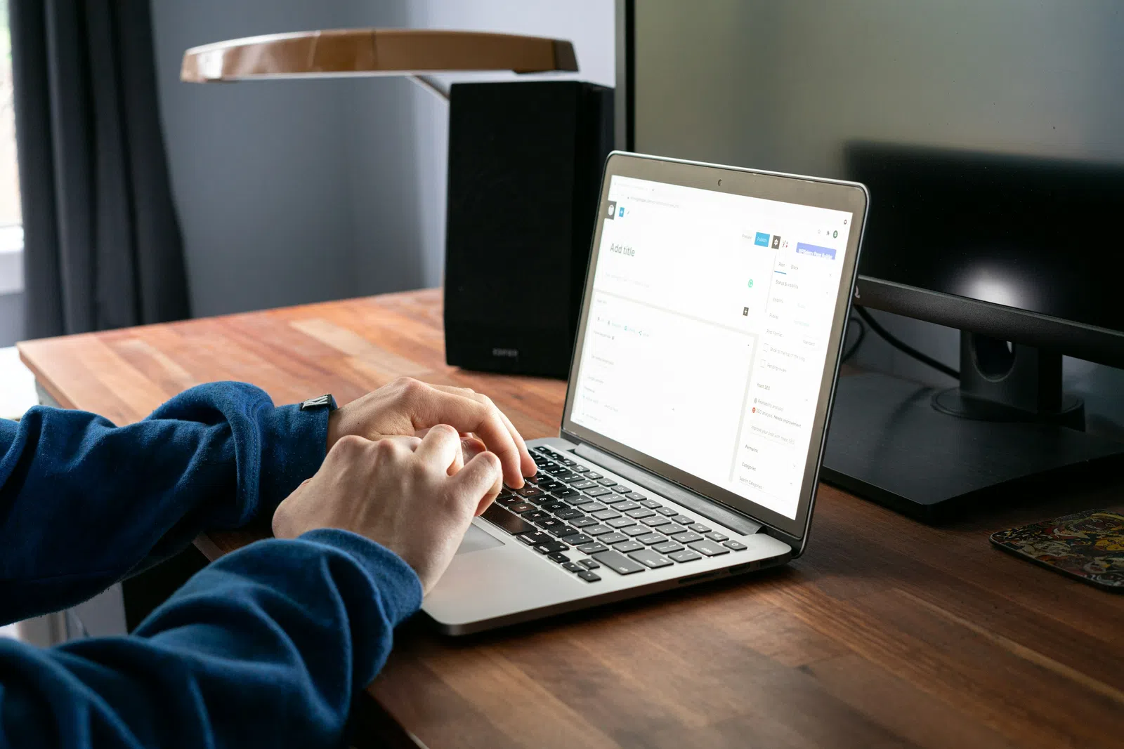 a person using a laptop