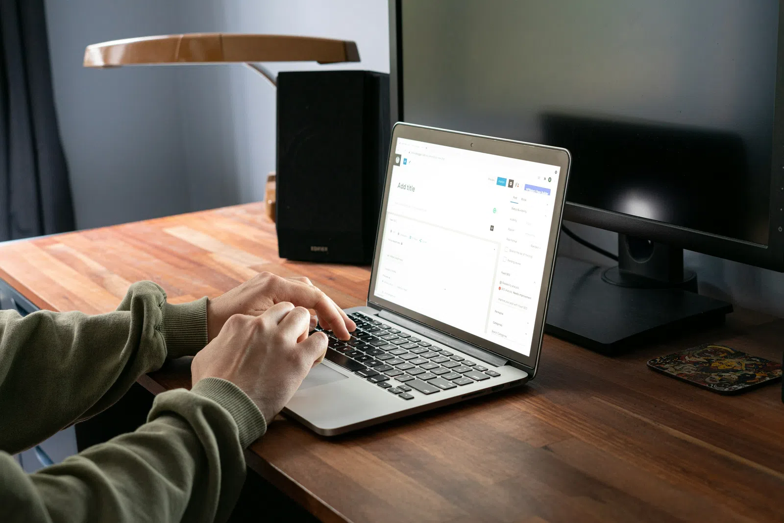 a person using a laptop