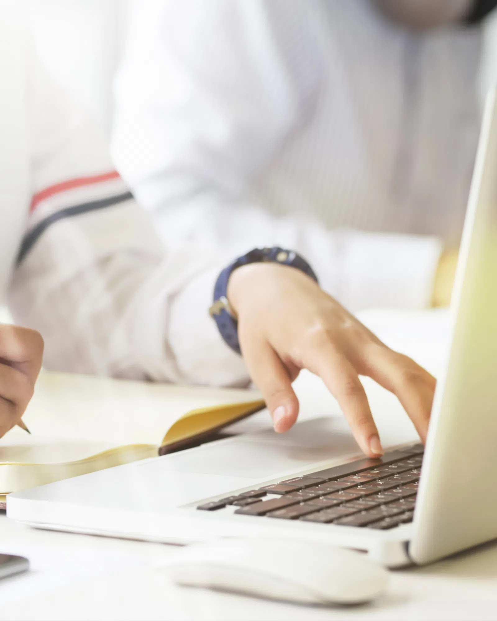 a person working on a laptop