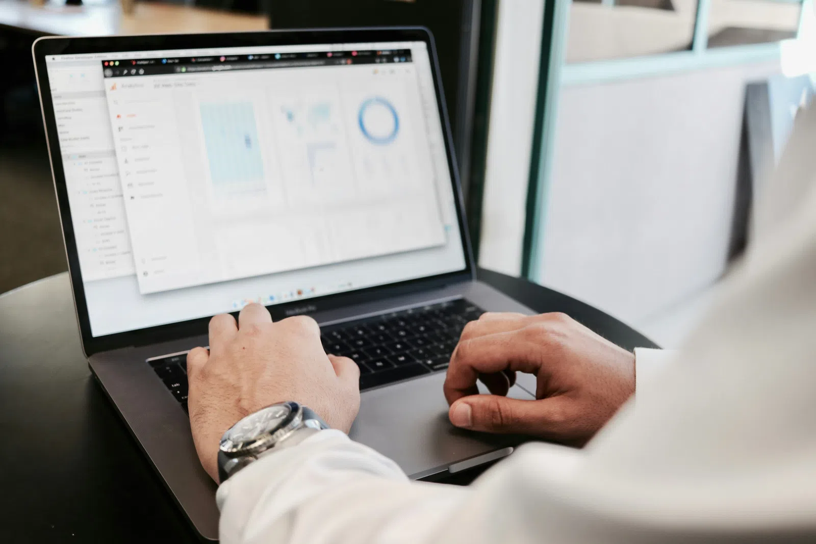 a person using a laptop